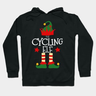 Cycling Elf Matching Family Group Christmas Party Pajamas Hoodie